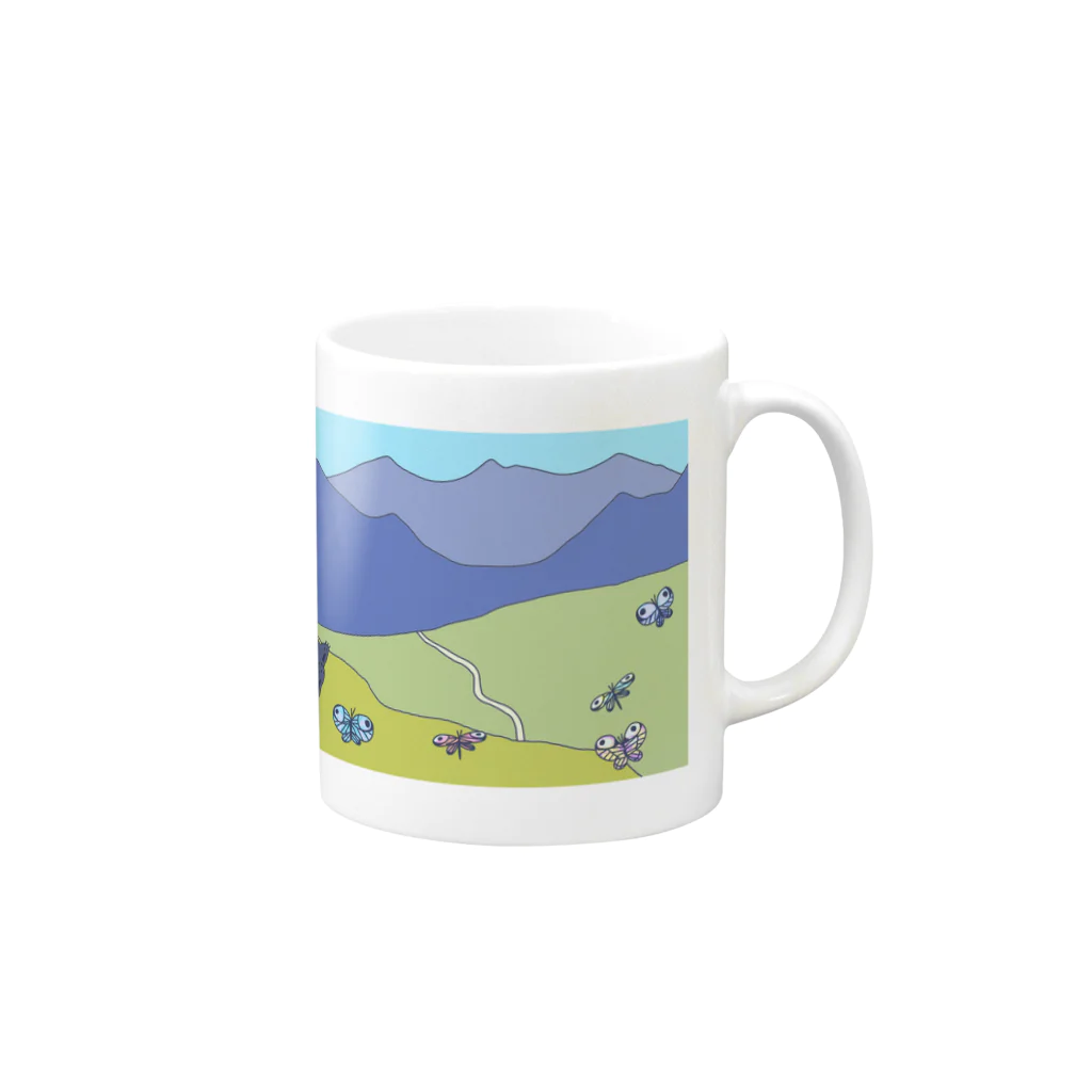 チヒロの山ガール Mug :right side of the handle