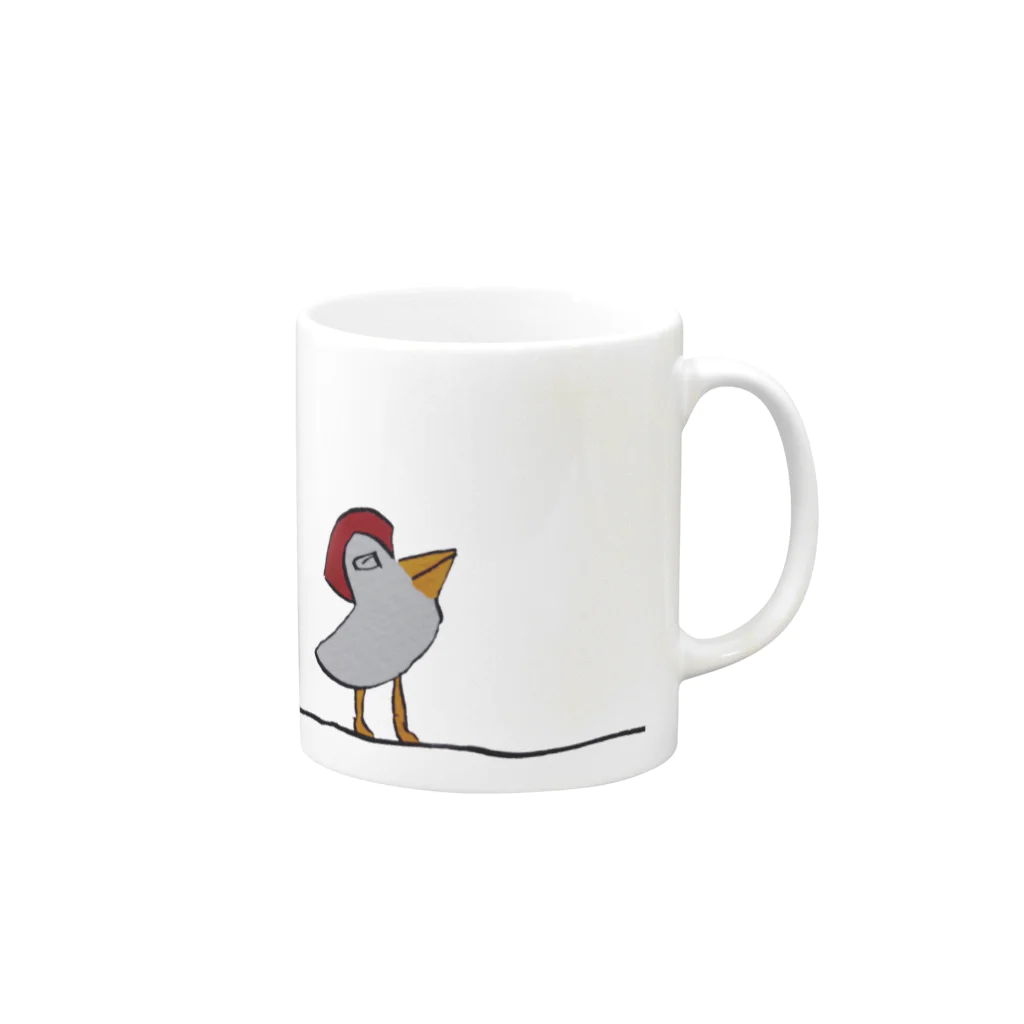 カロンの鳥人間コンテスト Mug :right side of the handle