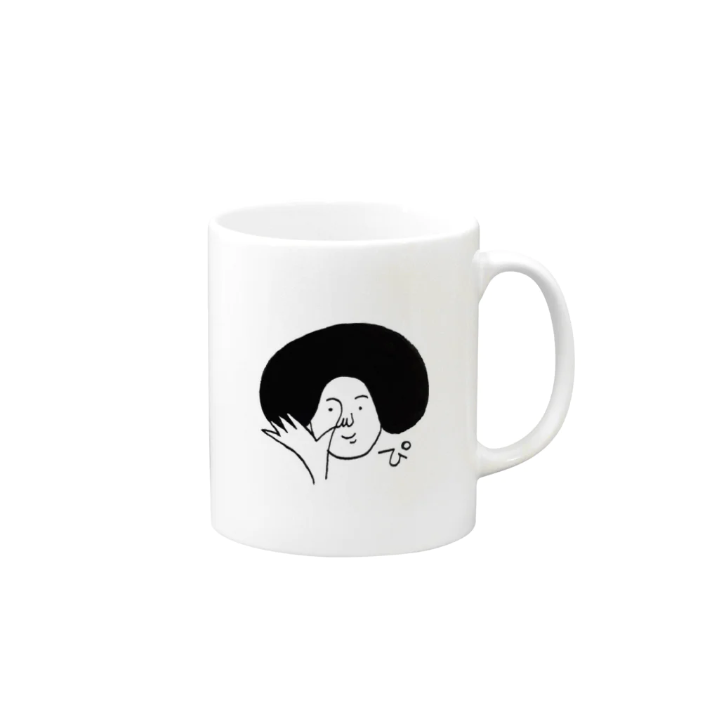 やよい商店の米ぬかピッピくん Mug :right side of the handle