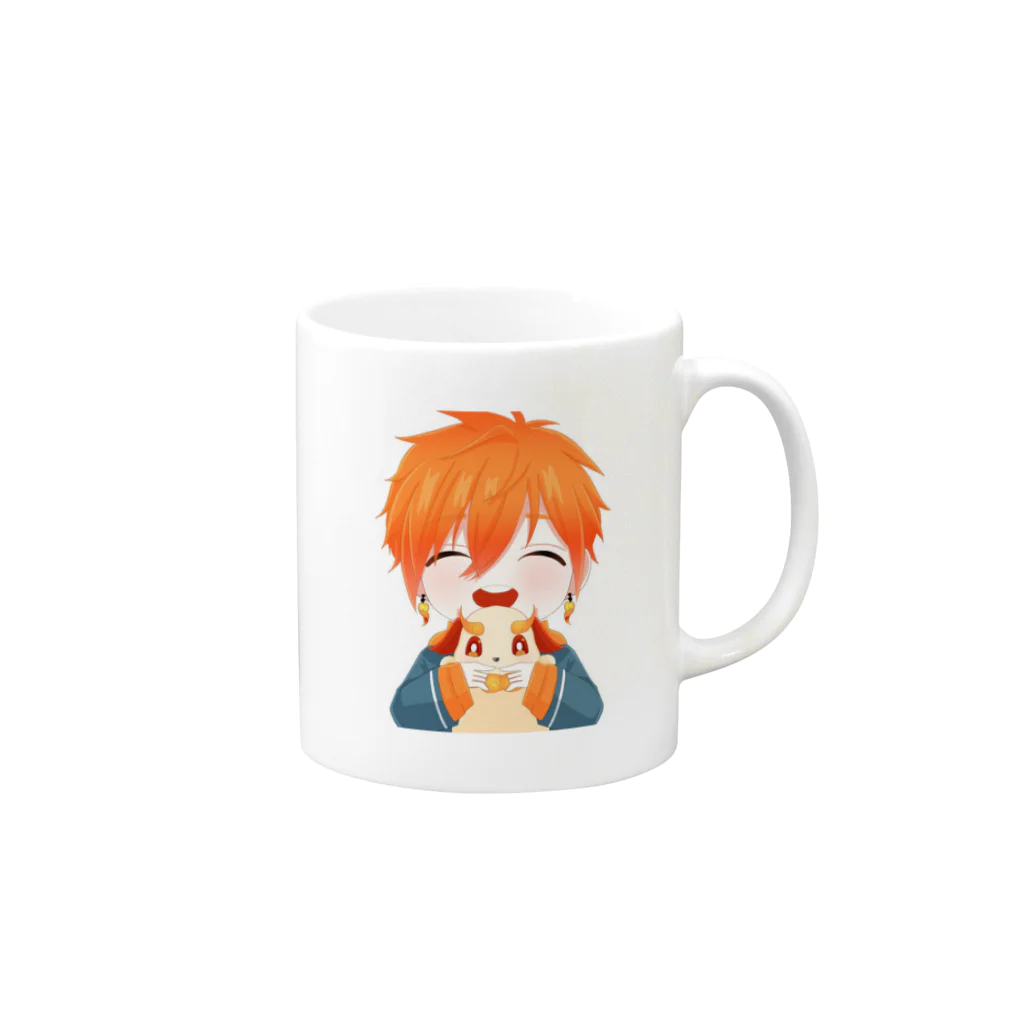 エイトとヒコマのショップ（公式）のエイト＆ヒコマPOPデザイン Mug :right side of the handle