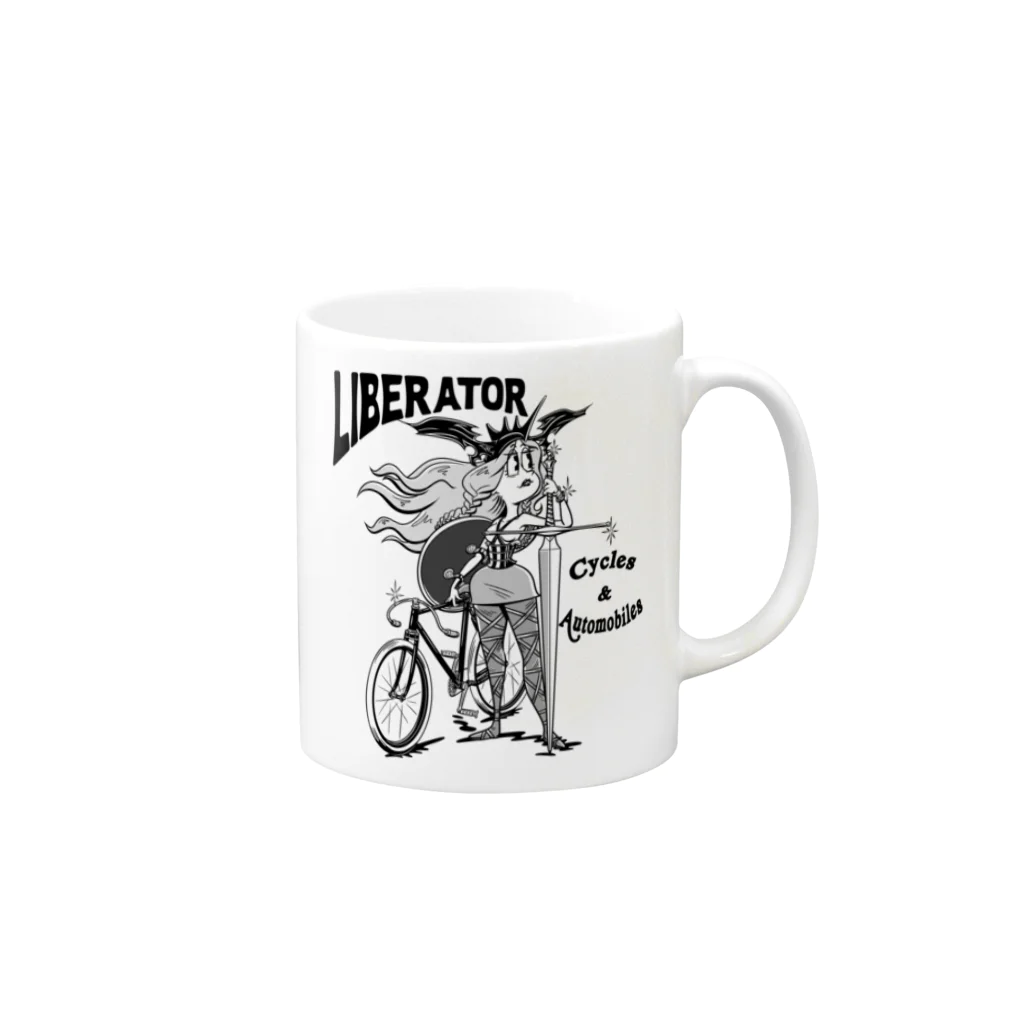 nidan-illustrationの“LIBERATOR” Mug :right side of the handle