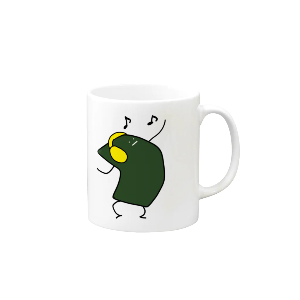 ＋Whimsyのノリノリ海苔 Mug :right side of the handle