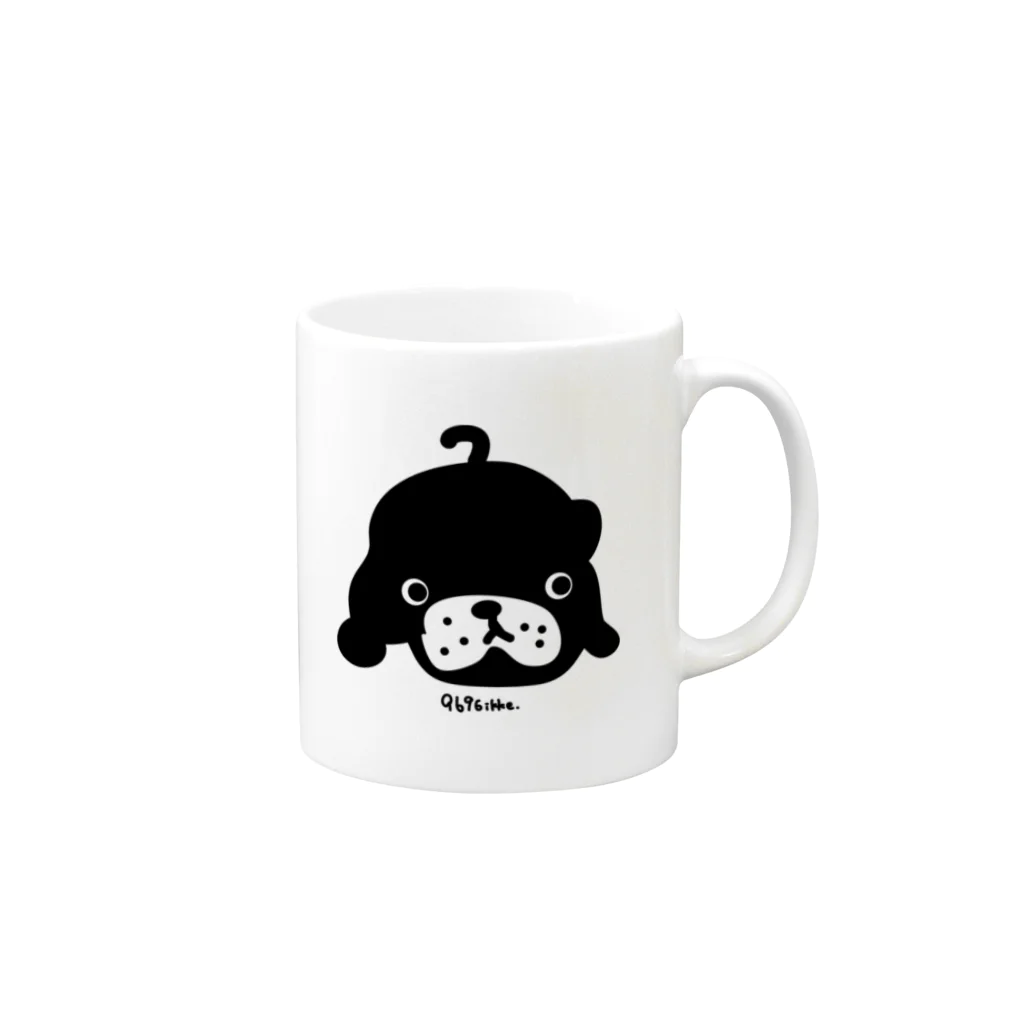 9696FRIENDSのくろわん Mug :right side of the handle