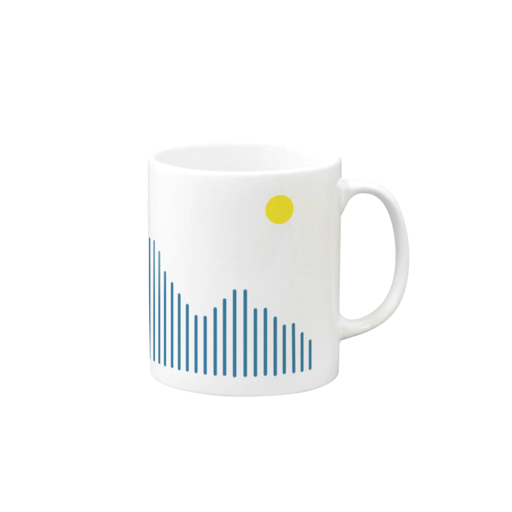 つめくさカップ店の夜 Mug :right side of the handle