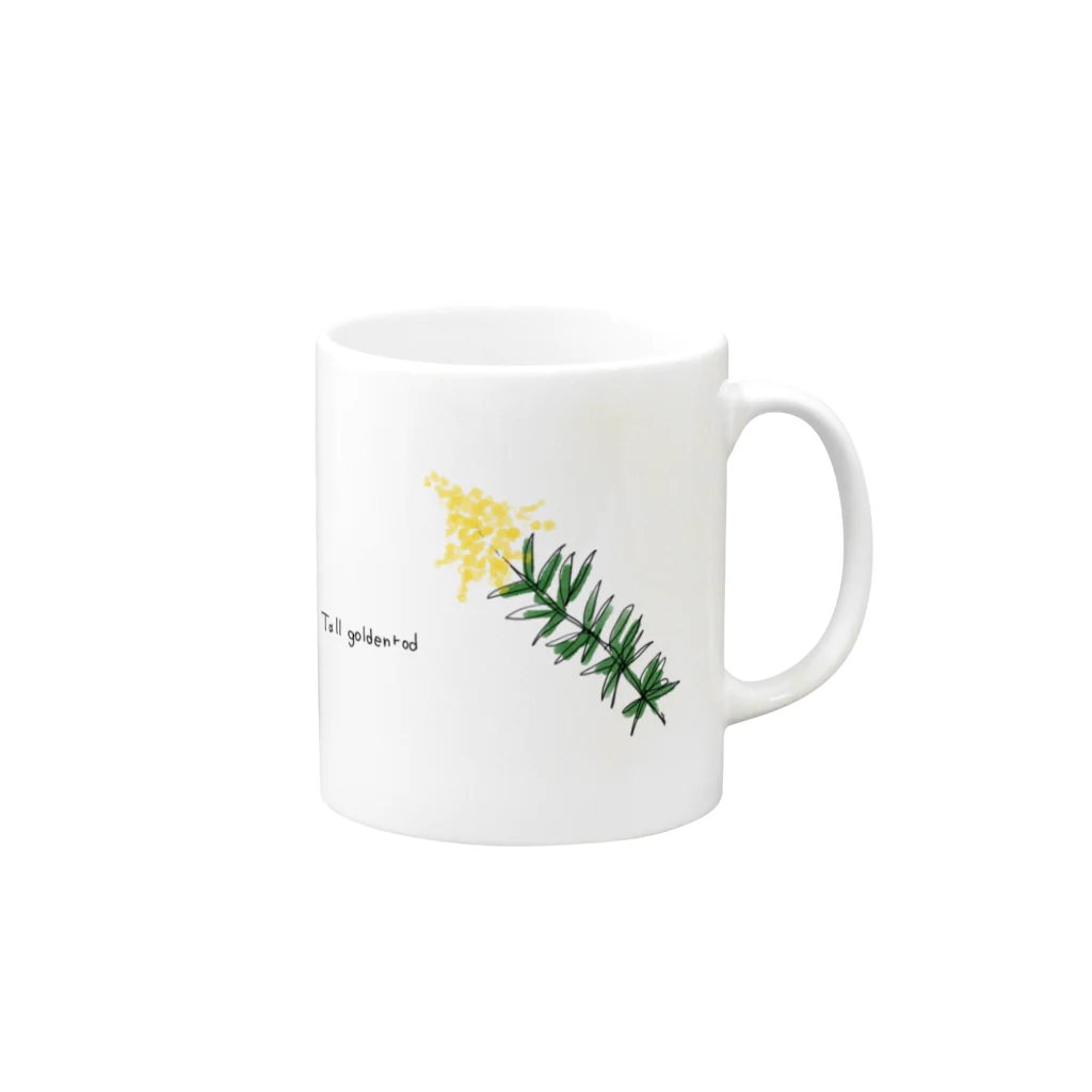 モモたろ屋のセイタカアワダチソウ(Tall goldenrod) Mug :right side of the handle