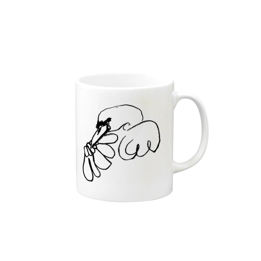 meuoのスワン！ Mug :right side of the handle