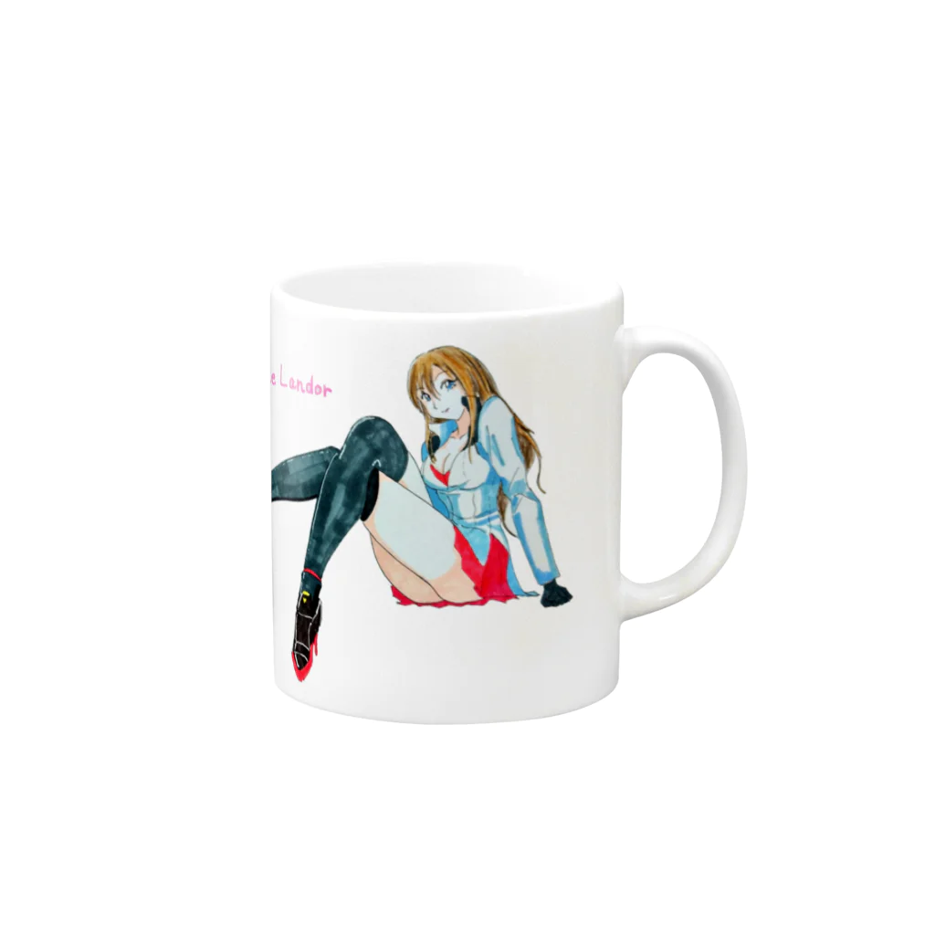 英雄貴族《goods-SHOT 》のアマネ・ランドー Mug :right side of the handle