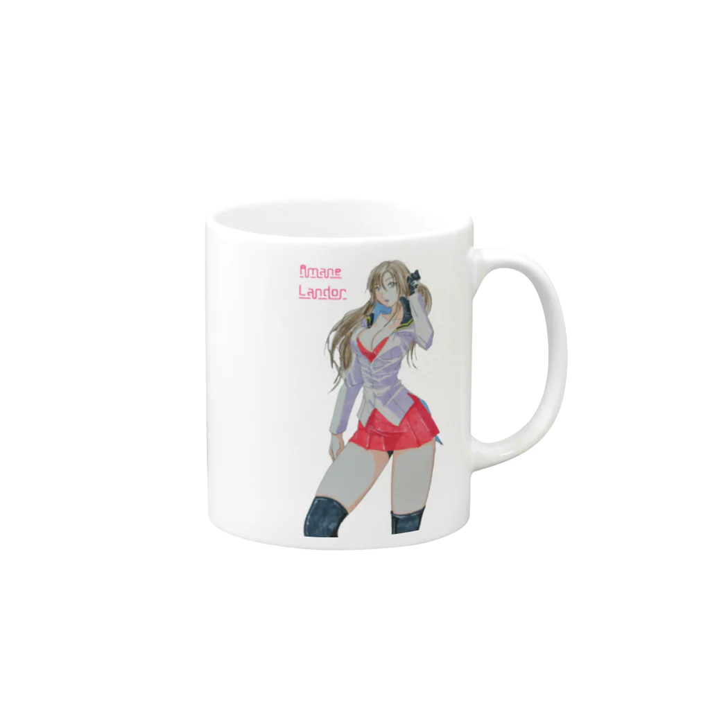 英雄貴族《goods-SHOT 》のアマネ New ver. Mug :right side of the handle