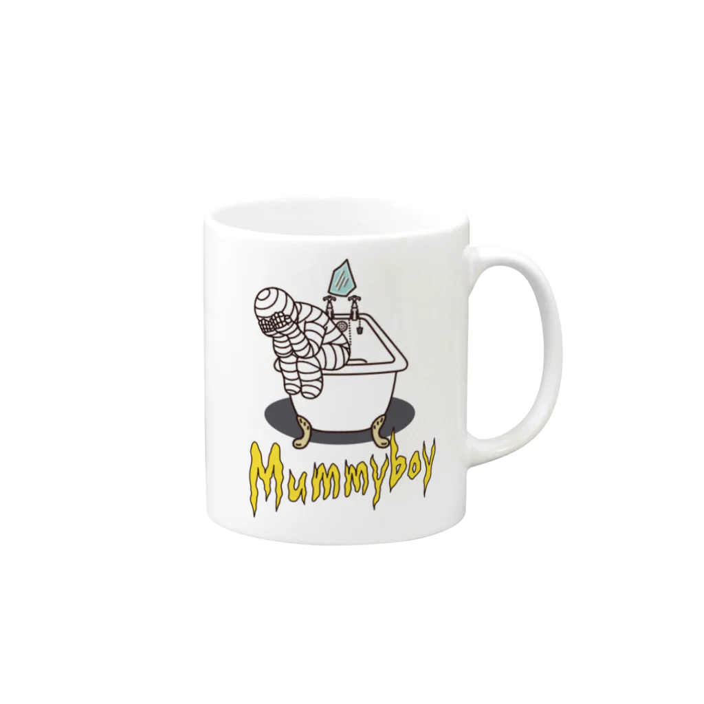 BLACKHOTCAKESのMummyboy's bathtub02 Mug :right side of the handle