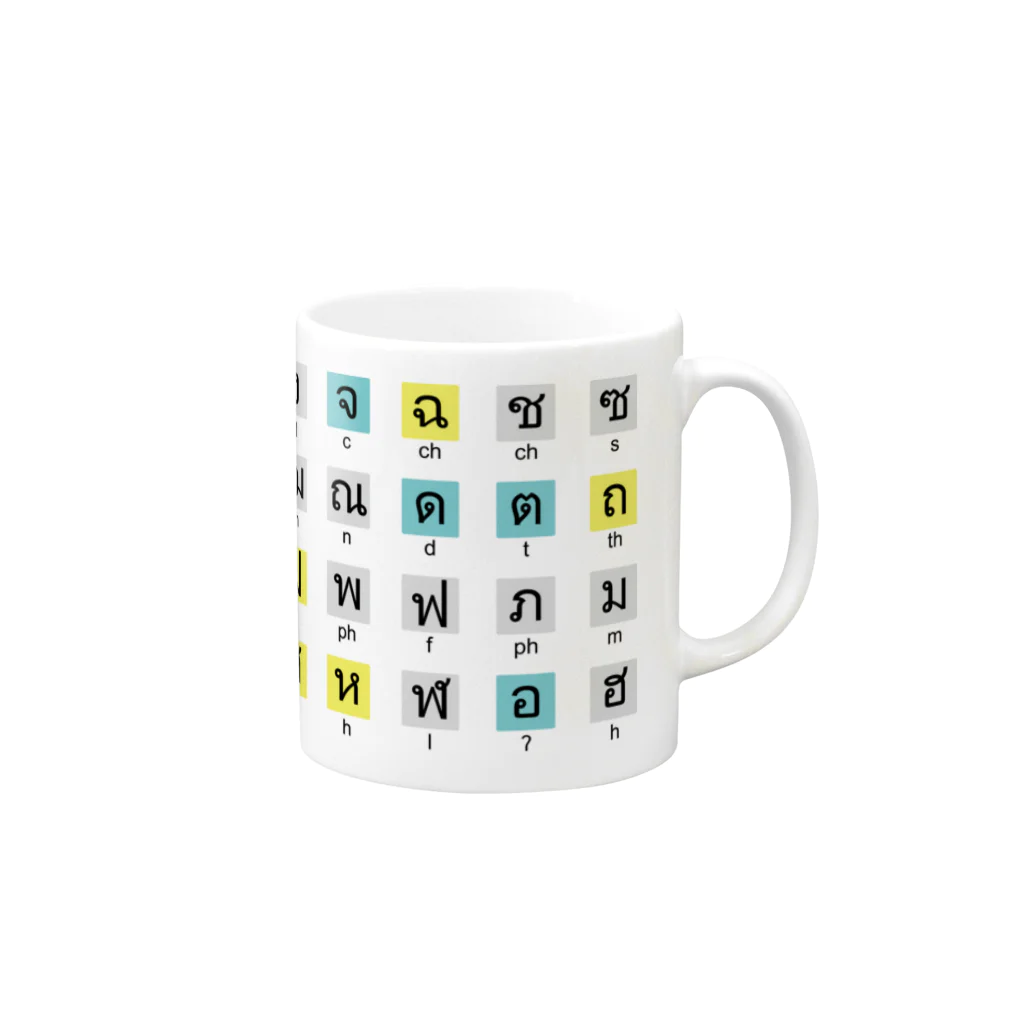 モントー夫人のお店のタイ語・タイ文字子音44 Mug :right side of the handle