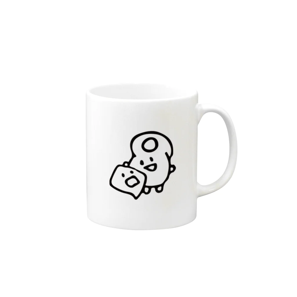 のげやまくんのお店ののげやまくんのマグカップ Mug :right side of the handle