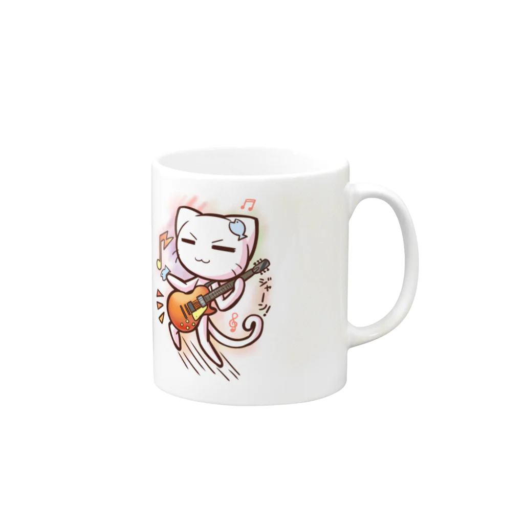 どやネコ！どやちゃん。のどやネコ！どやちゃん（ギター）０１ Mug :right side of the handle