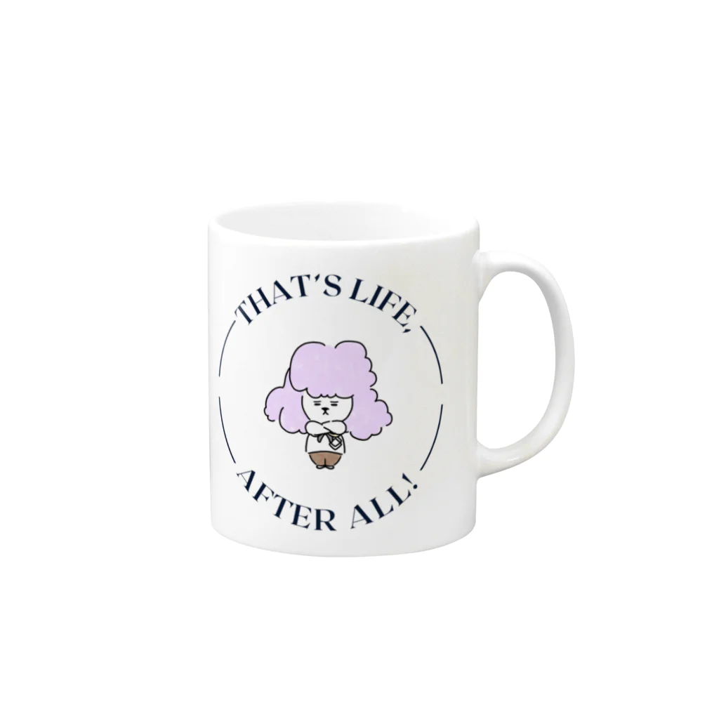 シルエットshopのシールちゃん文字Design Mug :right side of the handle