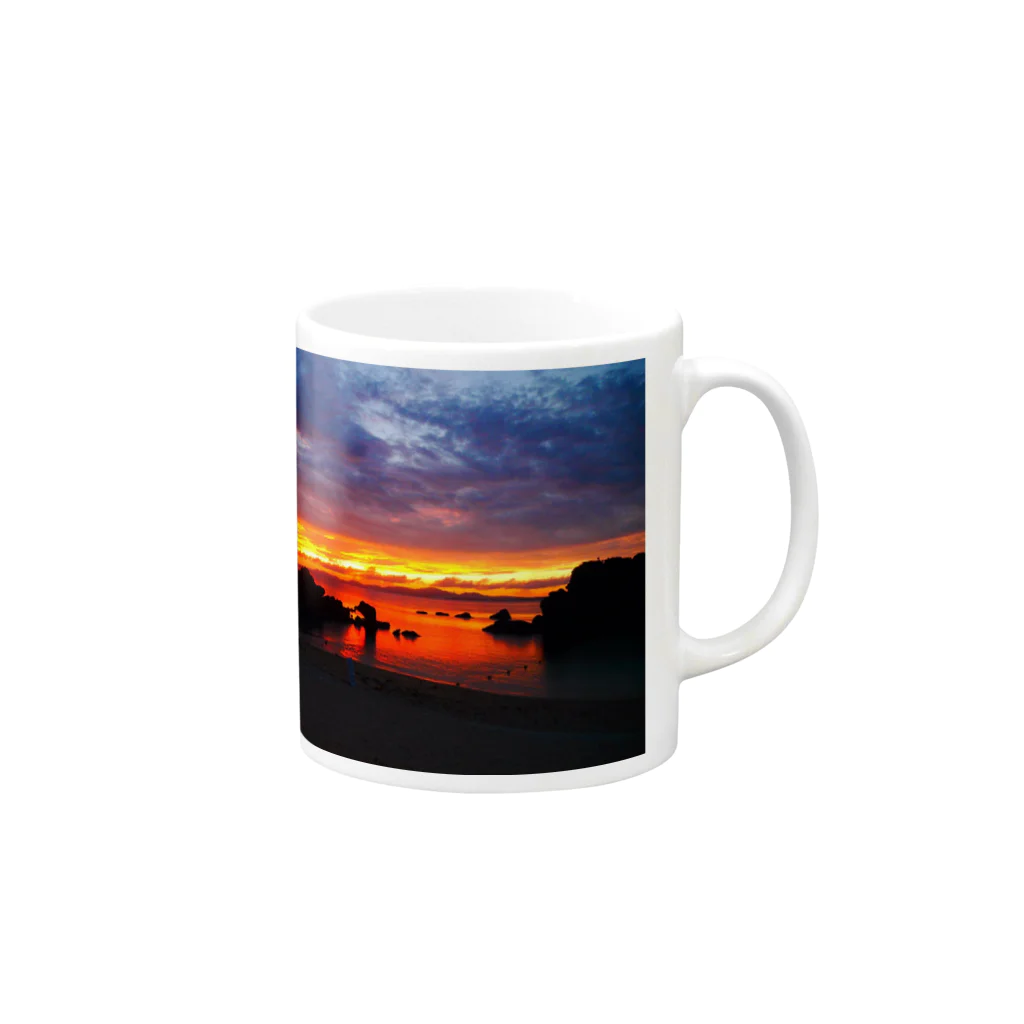 いかくんのsunset Mug :right side of the handle