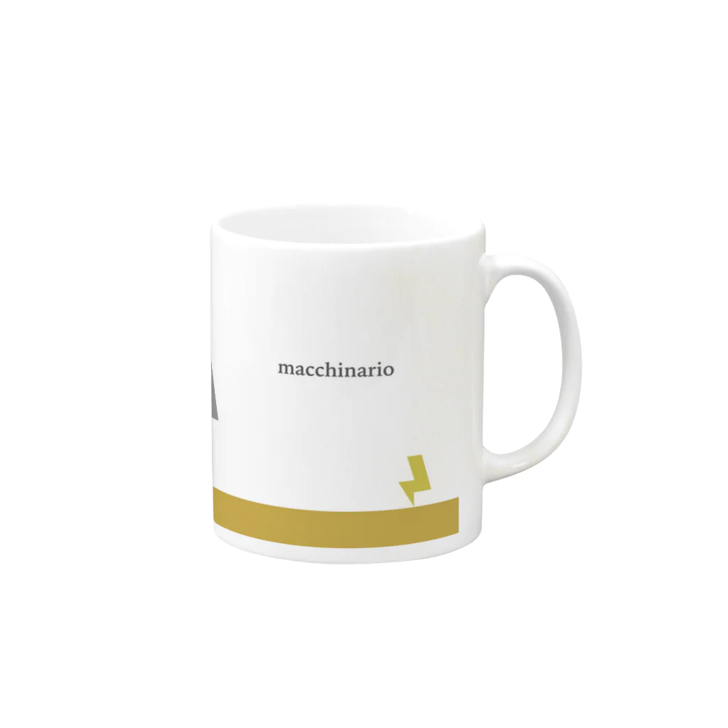 Cafe_macchinarioのCafe macchinario のマグカップ マグカップの取っ手の右面