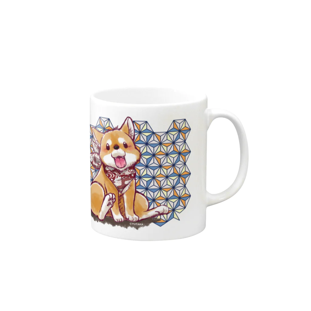 ゆたかの森の柴犬 Mug :right side of the handle