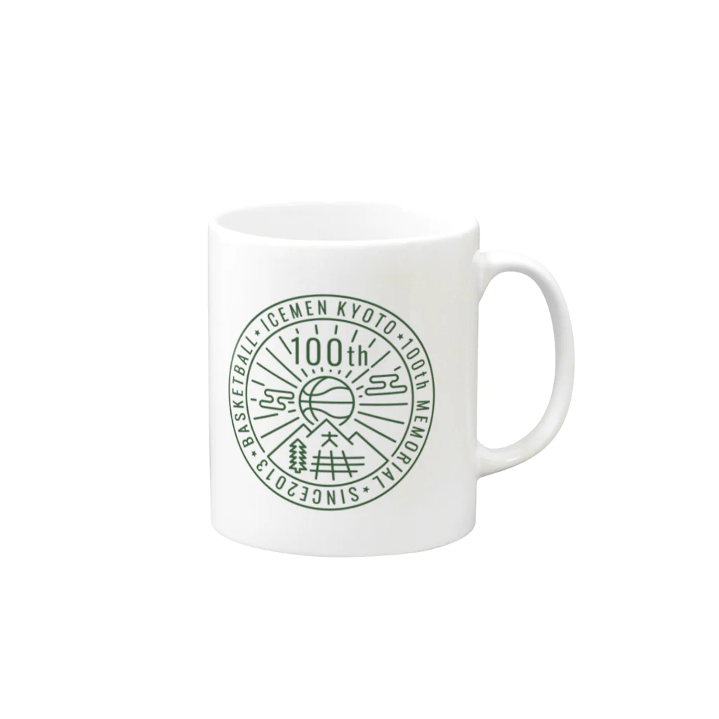 icemen kyoto 100thのicemen kyoto 100th / white base Mug :right side of the handle