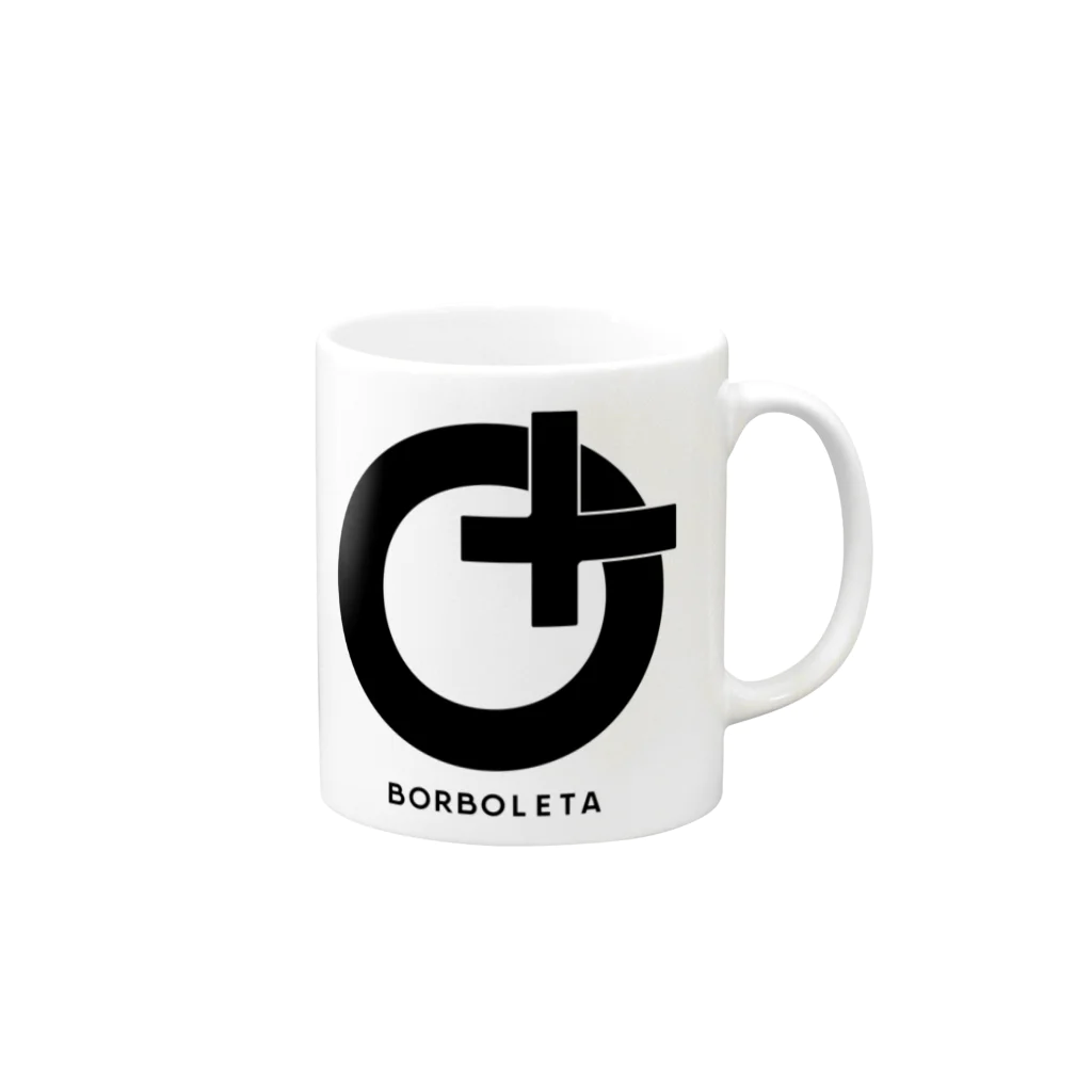 BORBOLETA -ボルボレッタ-のborboleta_preto Mug :right side of the handle