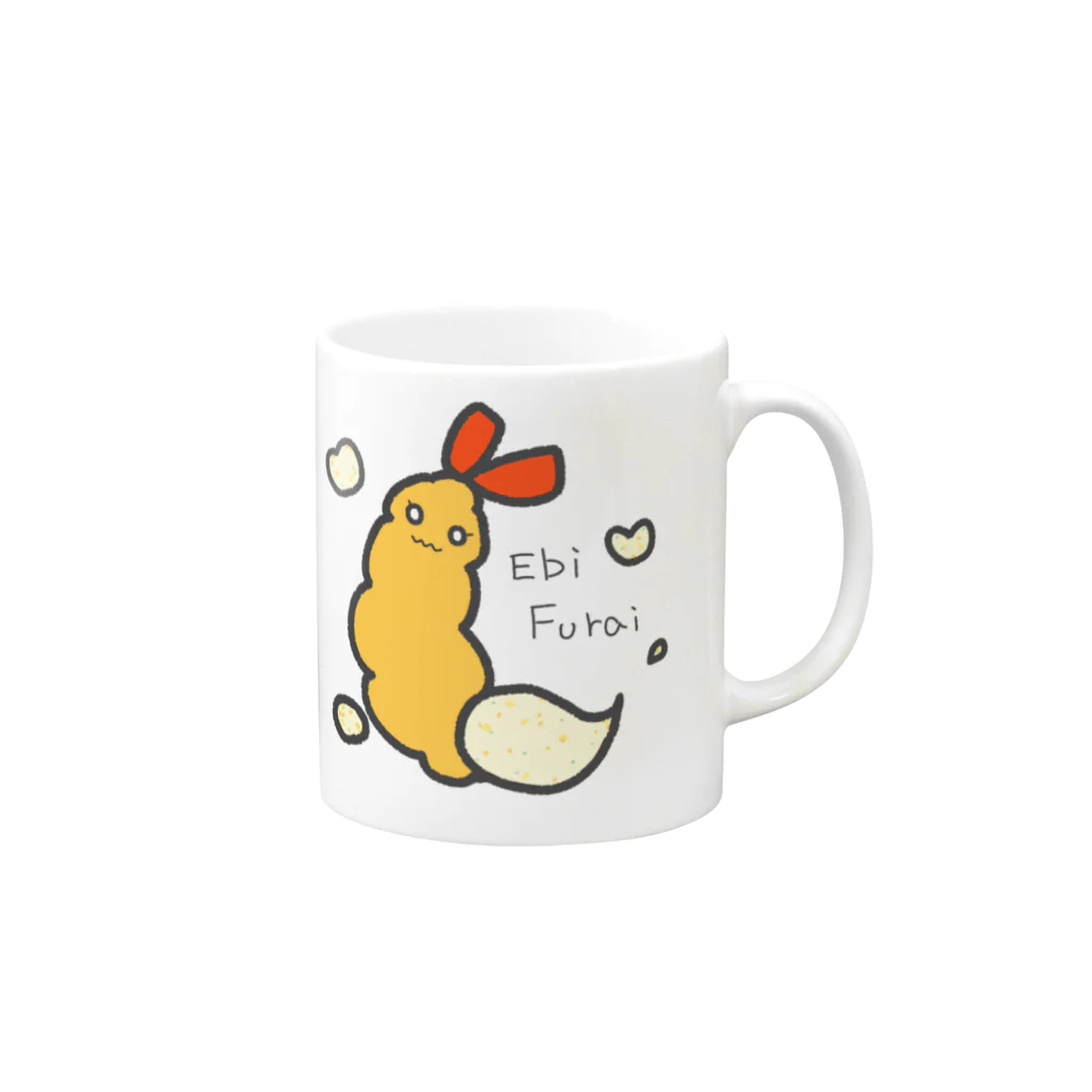 ゆるれあのえびふらい Mug :right side of the handle