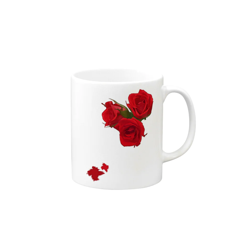 脂身通信Ｚの薔薇（ベルローズ） マグカップの取っ手の右面