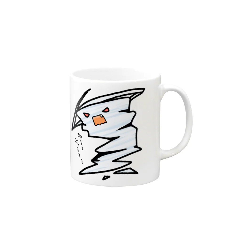 ゆるれあのきょうふのきょうふう Mug :right side of the handle