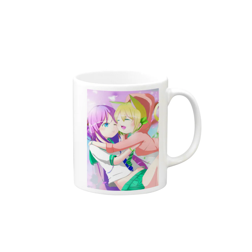 シロキシ@RAMSの二人 Mug :right side of the handle