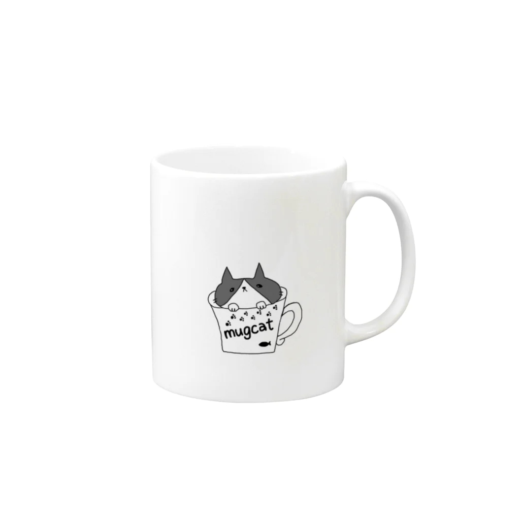 S&Sのmugcat マグカップの取っ手の右面