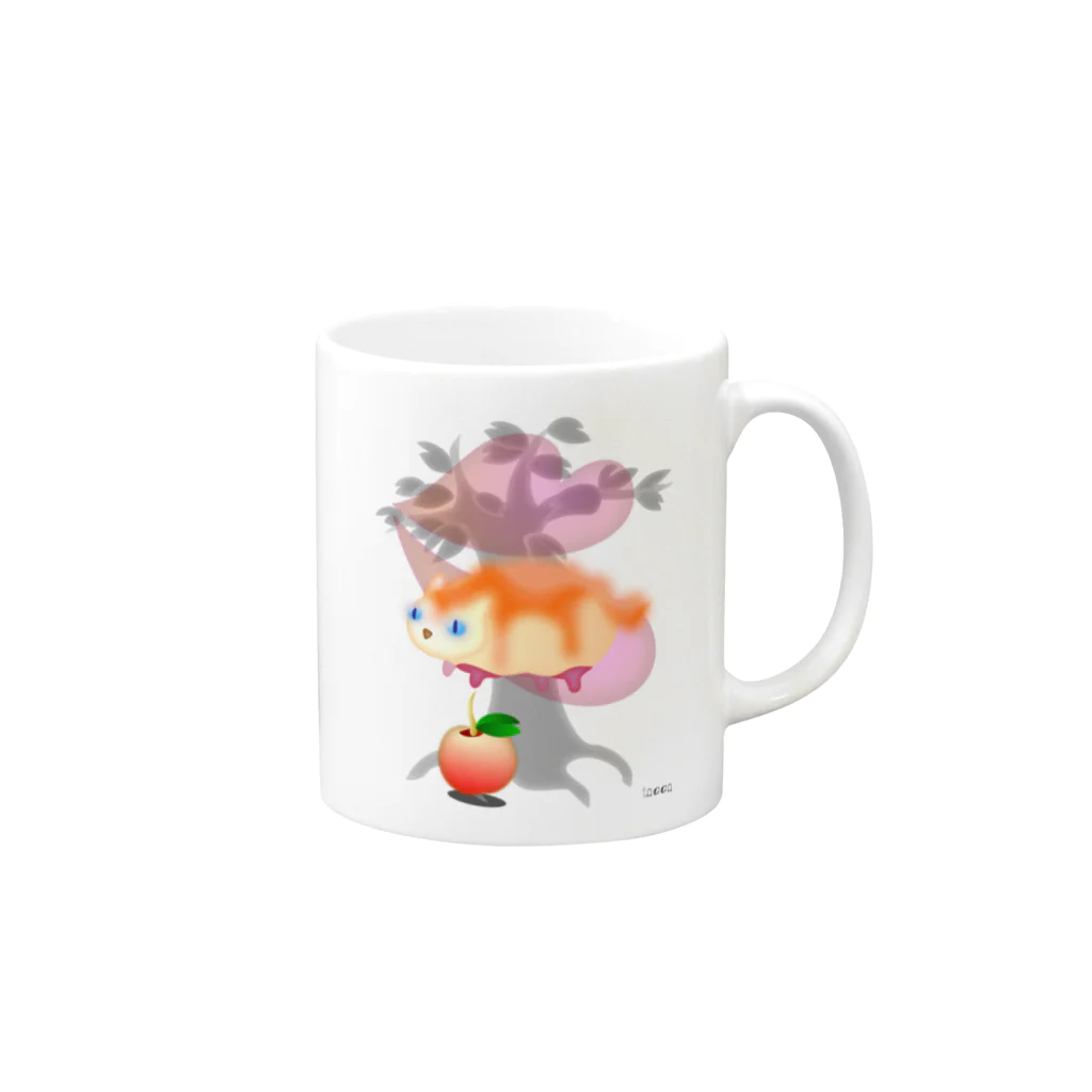 C-cubeのジャム猫パン Mug :right side of the handle