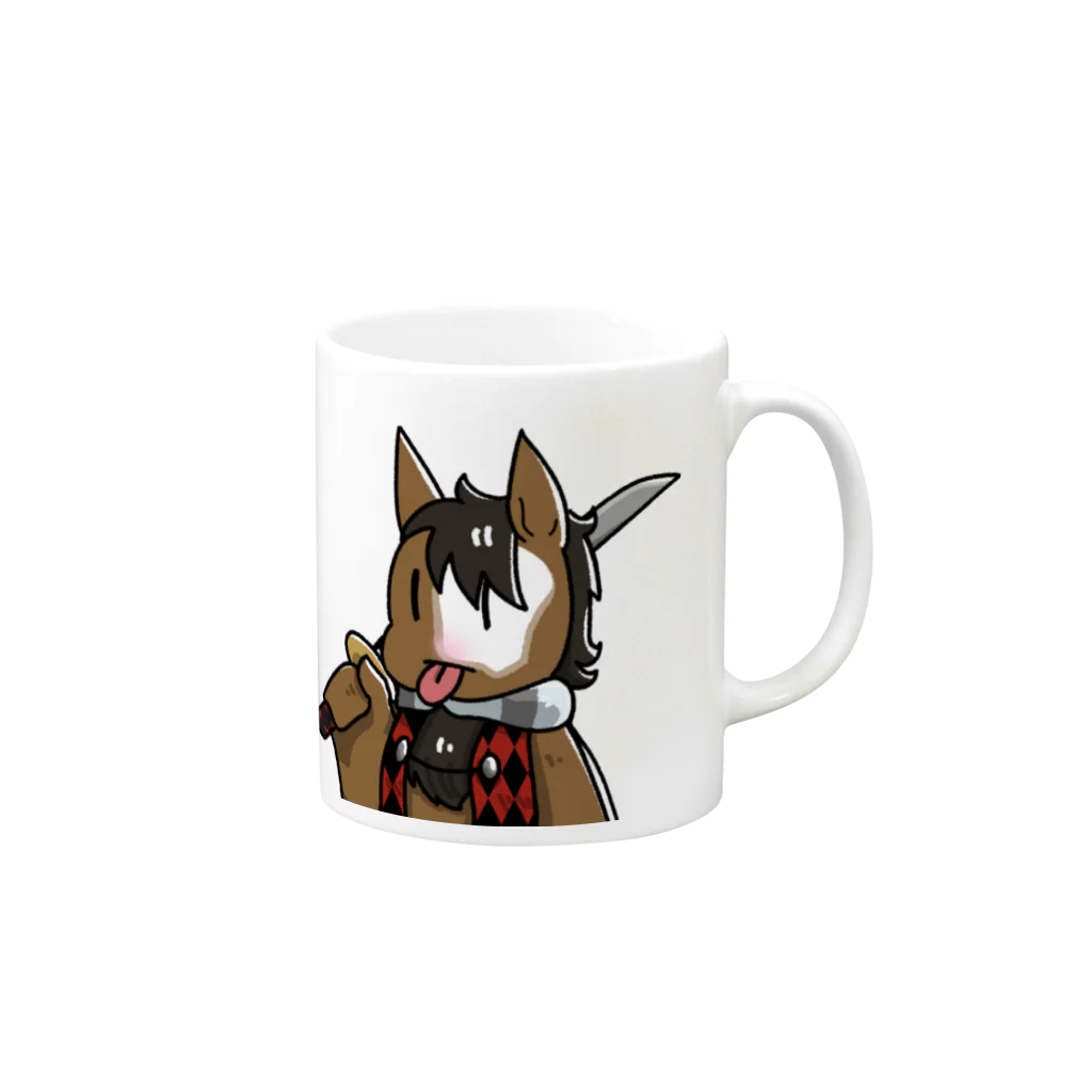 こび2号🐴の謙信公マグカップ。 Mug :right side of the handle