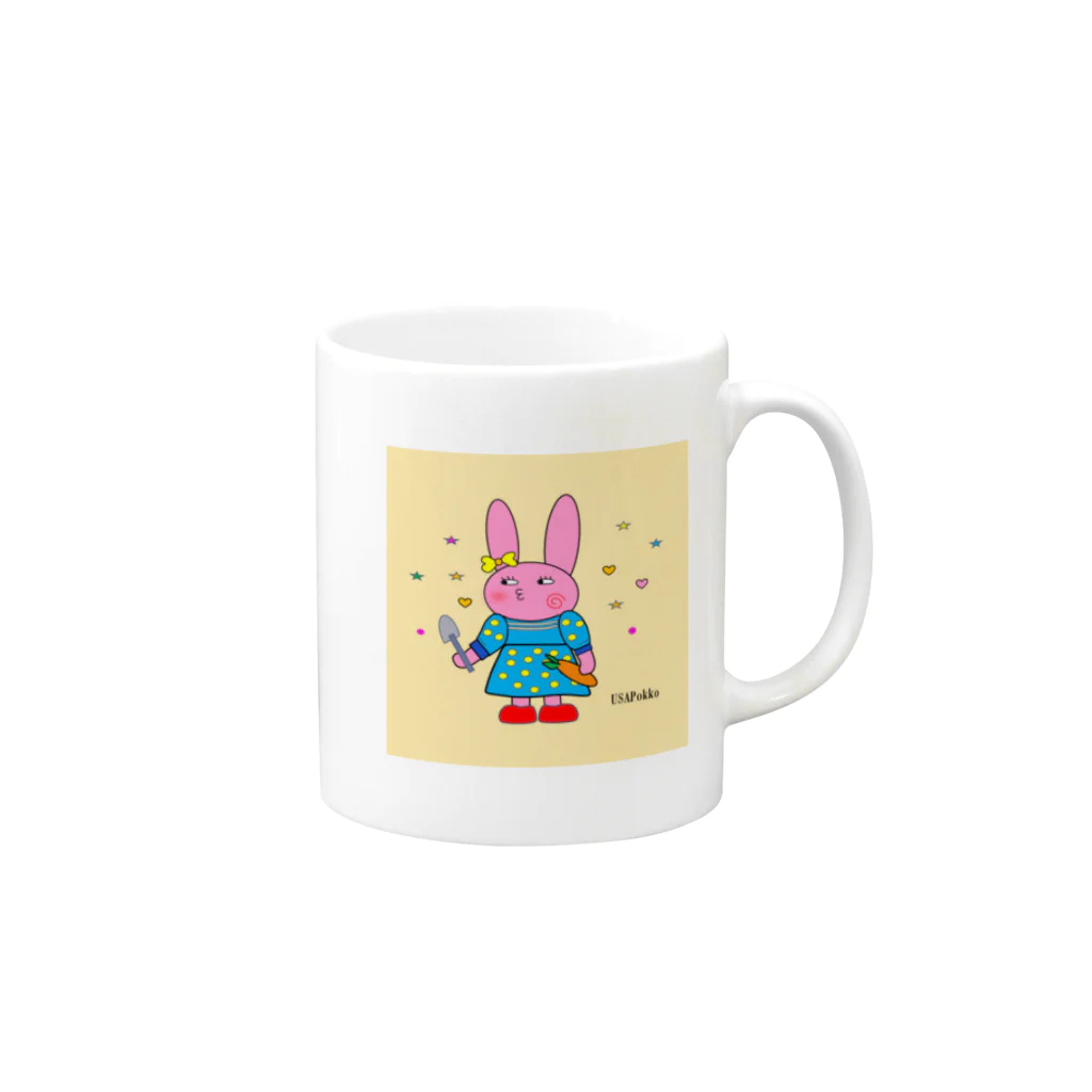 うさぎもんのうさぎもん Mug :right side of the handle