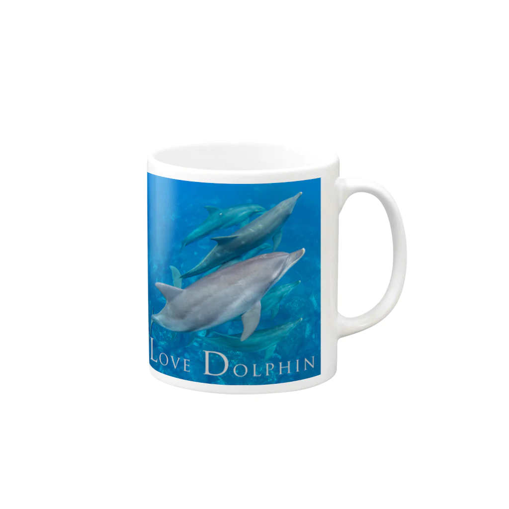 BLUE DOLPHINのLove Dolphin 5 マグカップの取っ手の右面