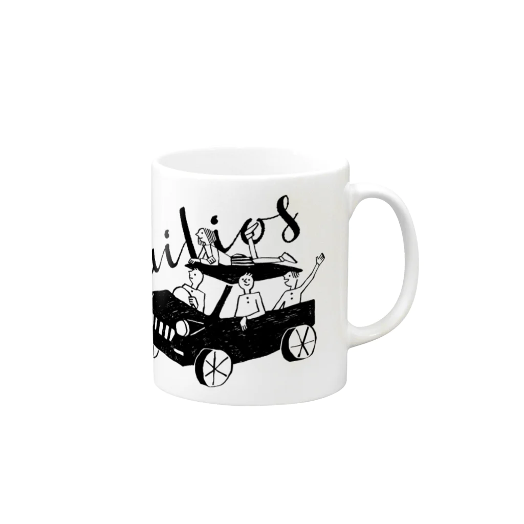 kailiosのみんなでドライブ Mug :right side of the handle