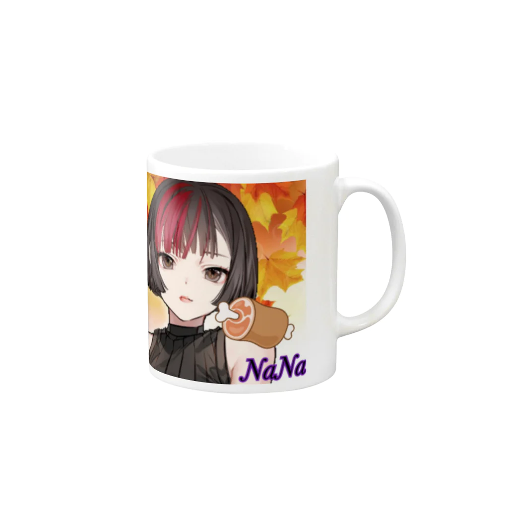 関東肉連合のマグカップ Mug :right side of the handle