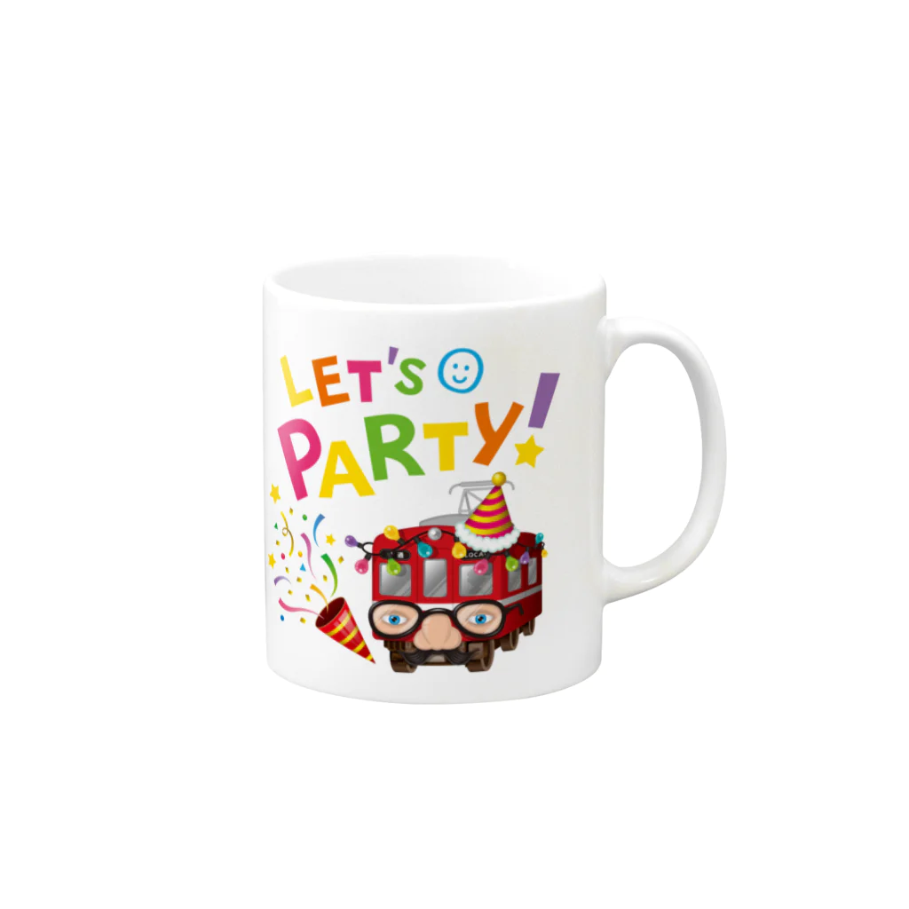 Train Kids! SOUVENIR SHOPのパーティー電車 !  Mug :right side of the handle