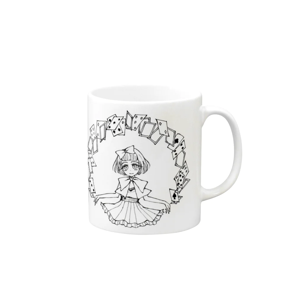 honeymilkのシャッフル Mug :right side of the handle