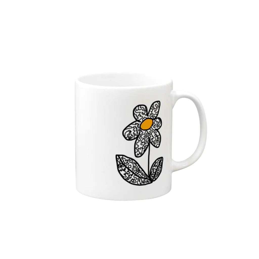 @youのごちゃついてる花 Mug :right side of the handle