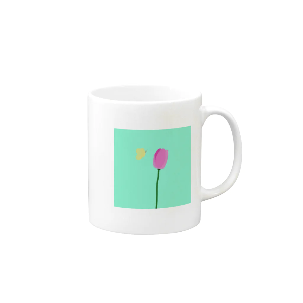 aya72のsmell of a flower Mug :right side of the handle