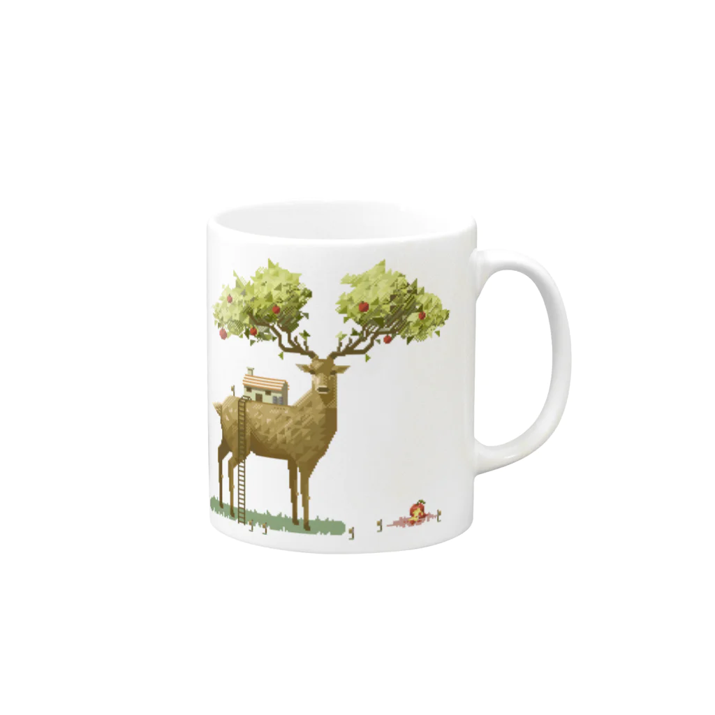 ZennyanのApple deer Mug :right side of the handle