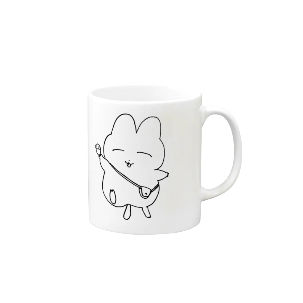 ブーキャット村のブーキャット Mug :right side of the handle