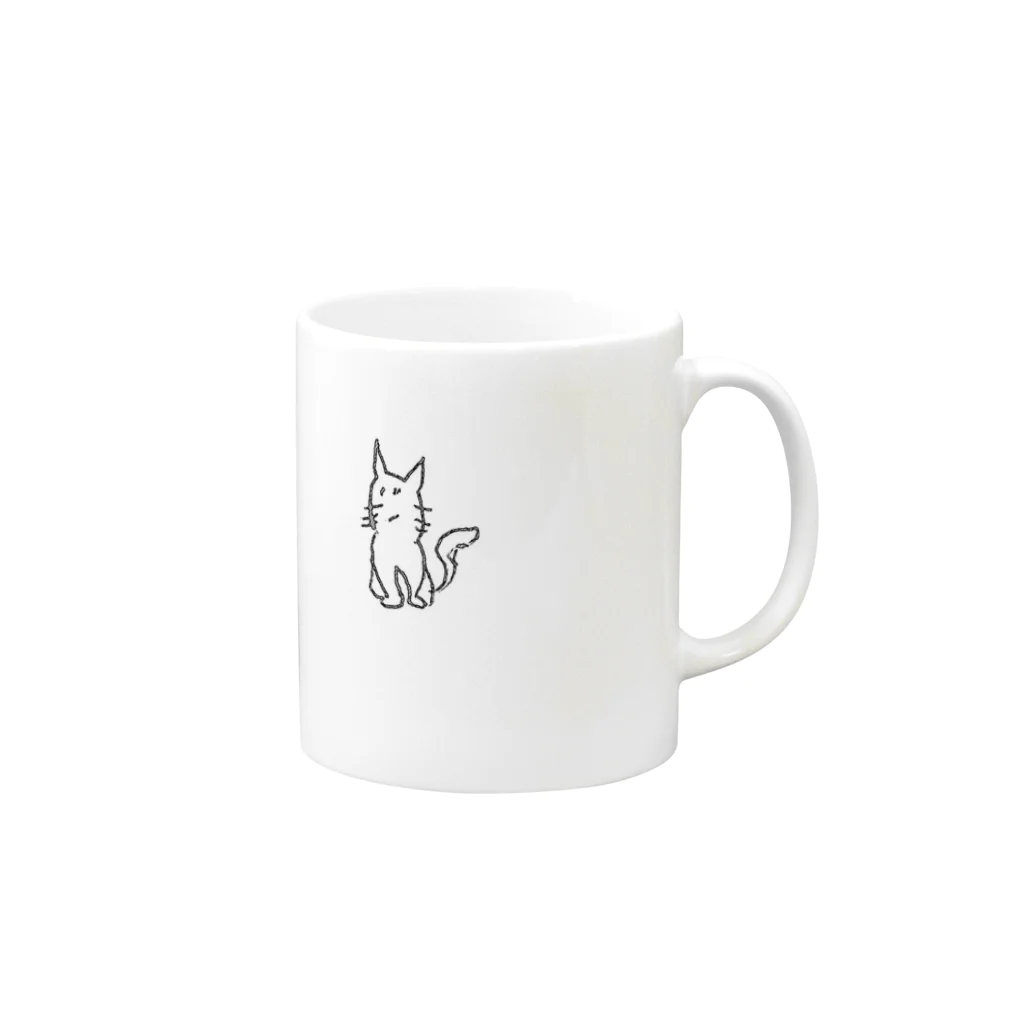 Mercury BercuryのMercury Bercury Kitty Mug :right side of the handle