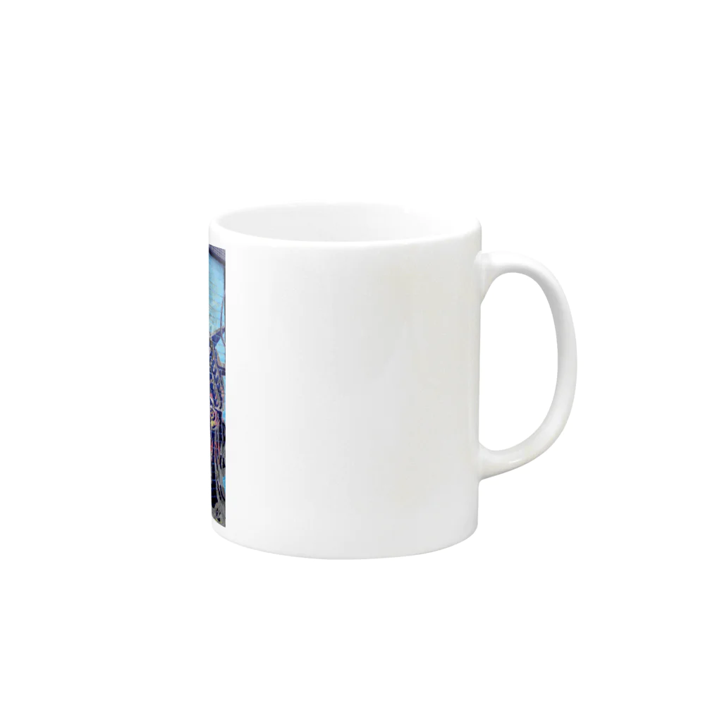 WoooDaliのshibuya wall art wooodali Mug :right side of the handle