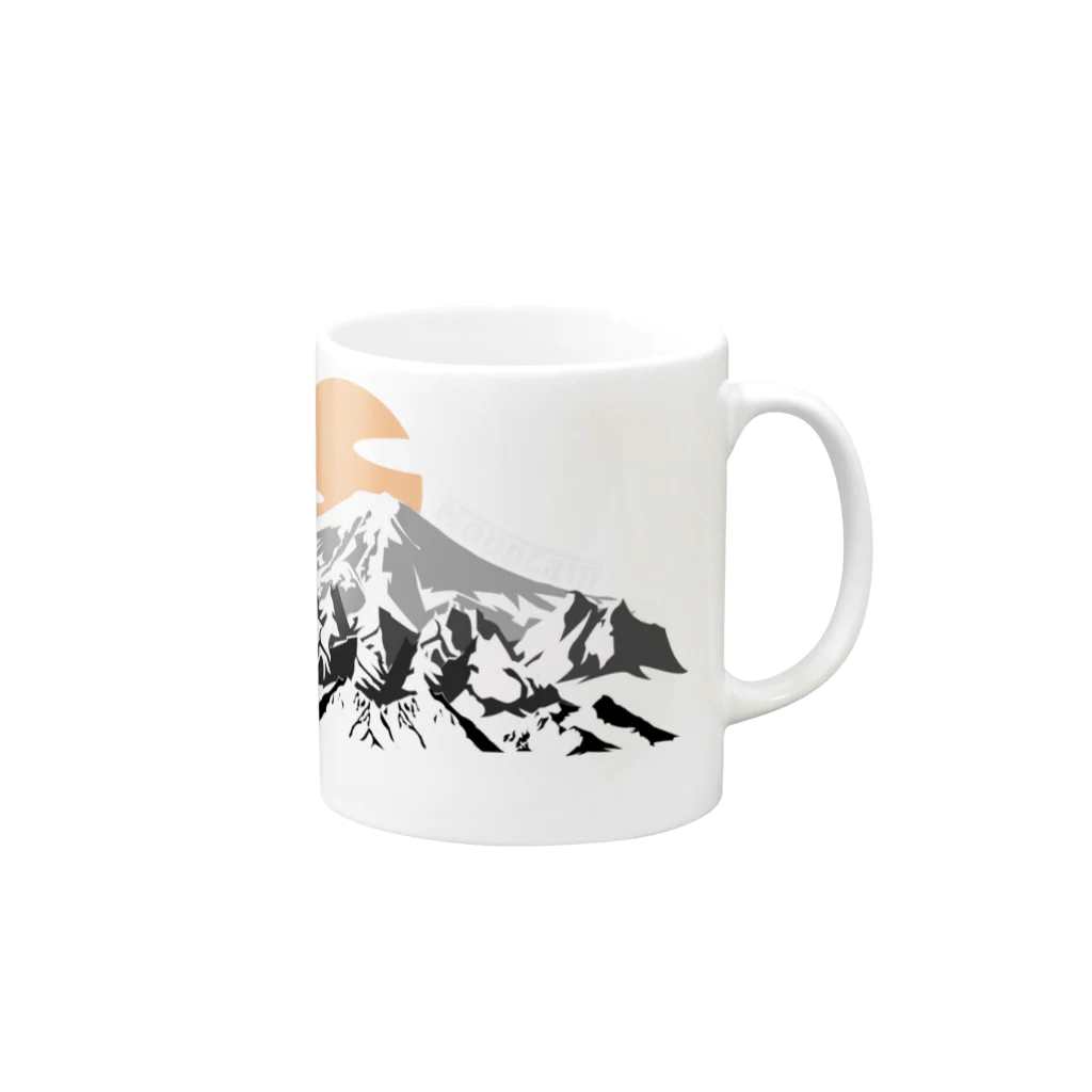 yuuyakeの山/日の出 Mug :right side of the handle