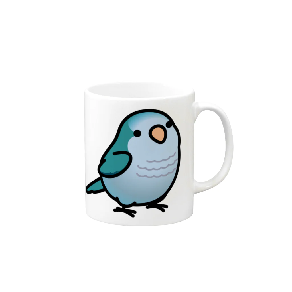 Cody the LovebirdのChubby Bird オキナインコ Mug :right side of the handle