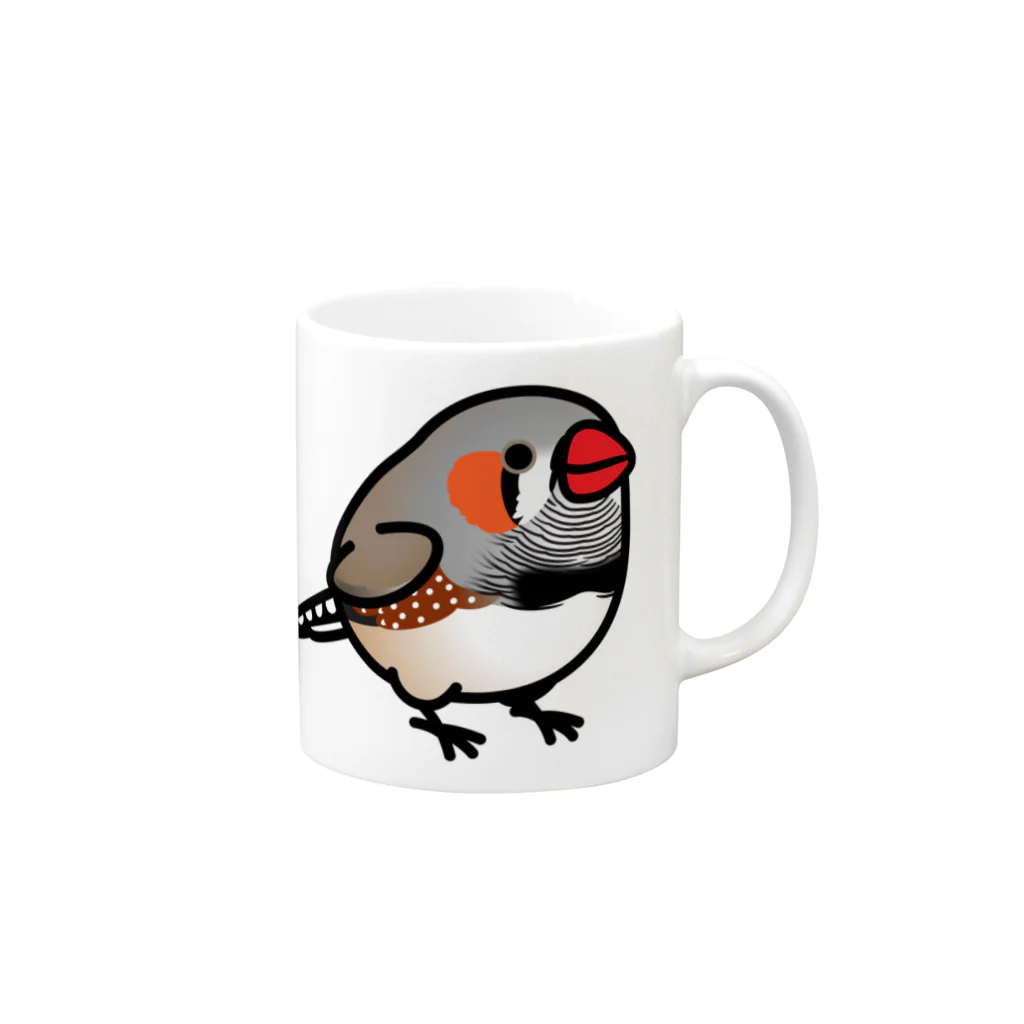 Cody the LovebirdのChubby Bird キンカチョウ Mug :right side of the handle