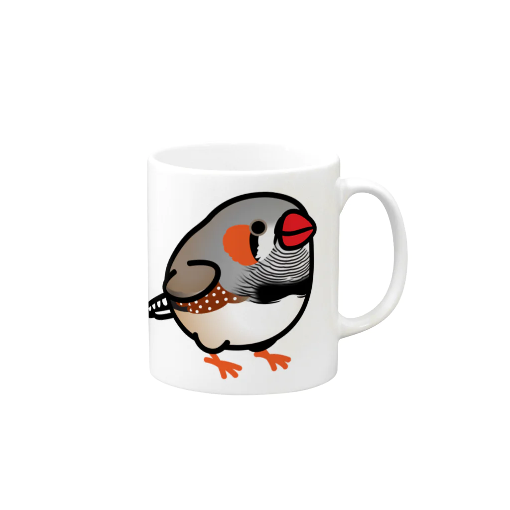 Cody the LovebirdのChubby Bird キンカチョウ Mug :right side of the handle