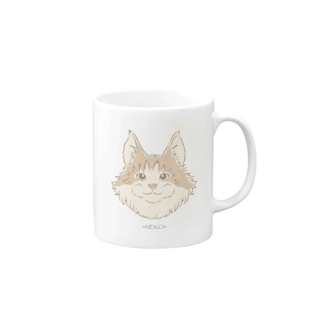 BeArtSuzumaruの=neko= Mug :right side of the handle