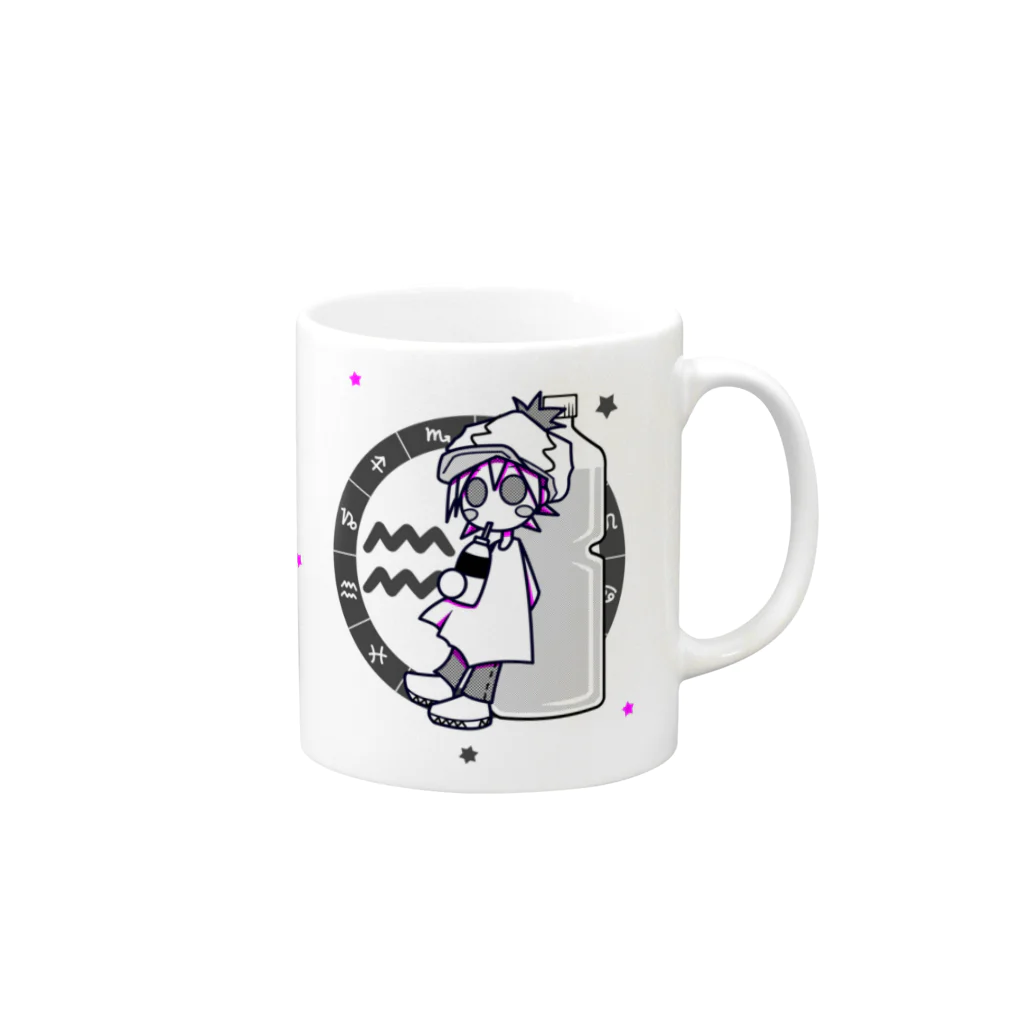 cosmicatiromのみずがめ座 パターン1 Mug :right side of the handle