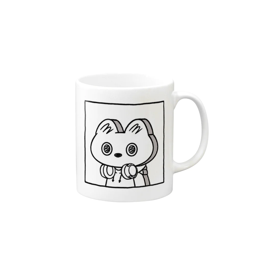 𝔸𝕠𝕪𝕠𝕜𝕠 ｜🅽🅵🆃 Artist 🇯🇵のBA odd-eye cat Mug :right side of the handle