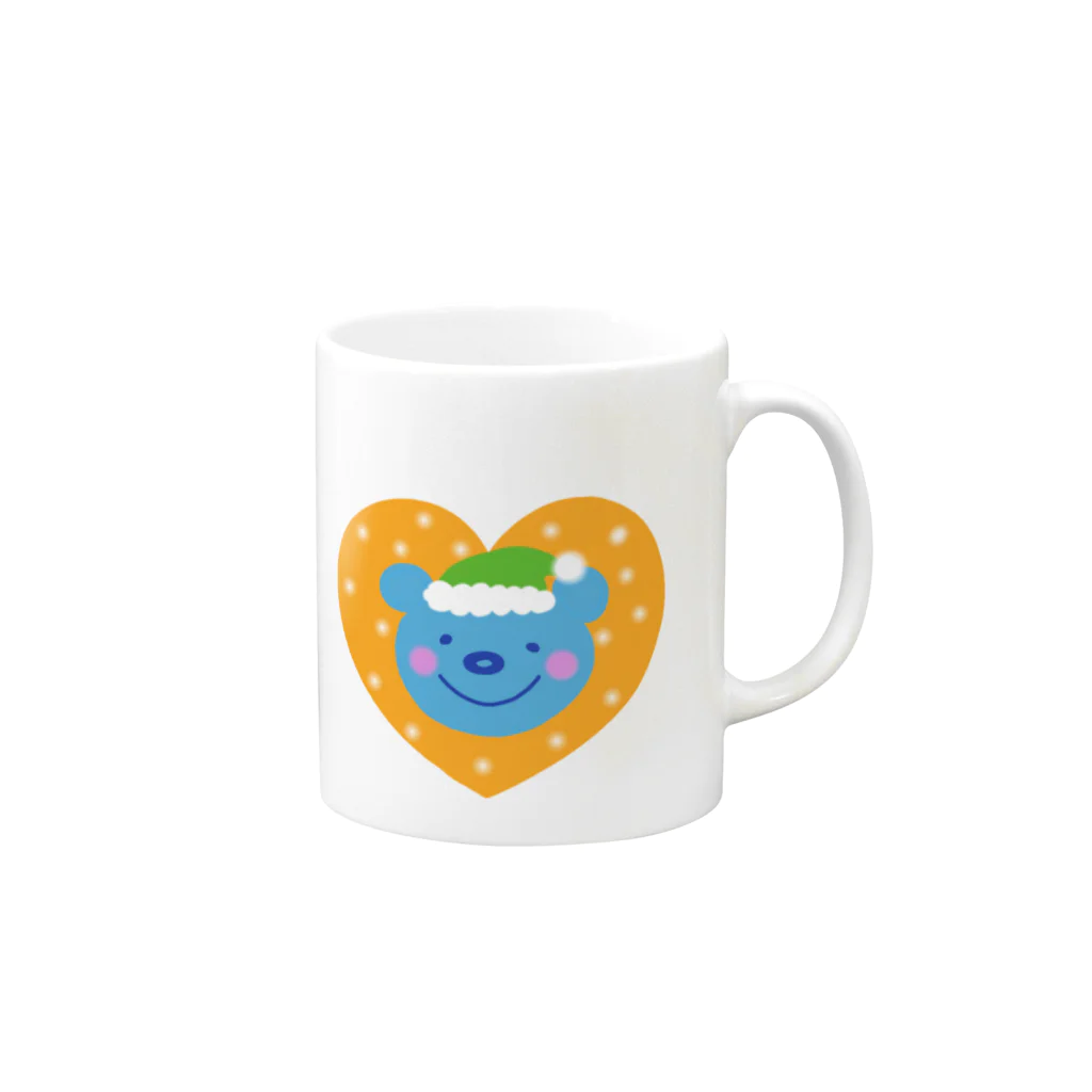 おばあちゃんのサンタくま Mug :right side of the handle