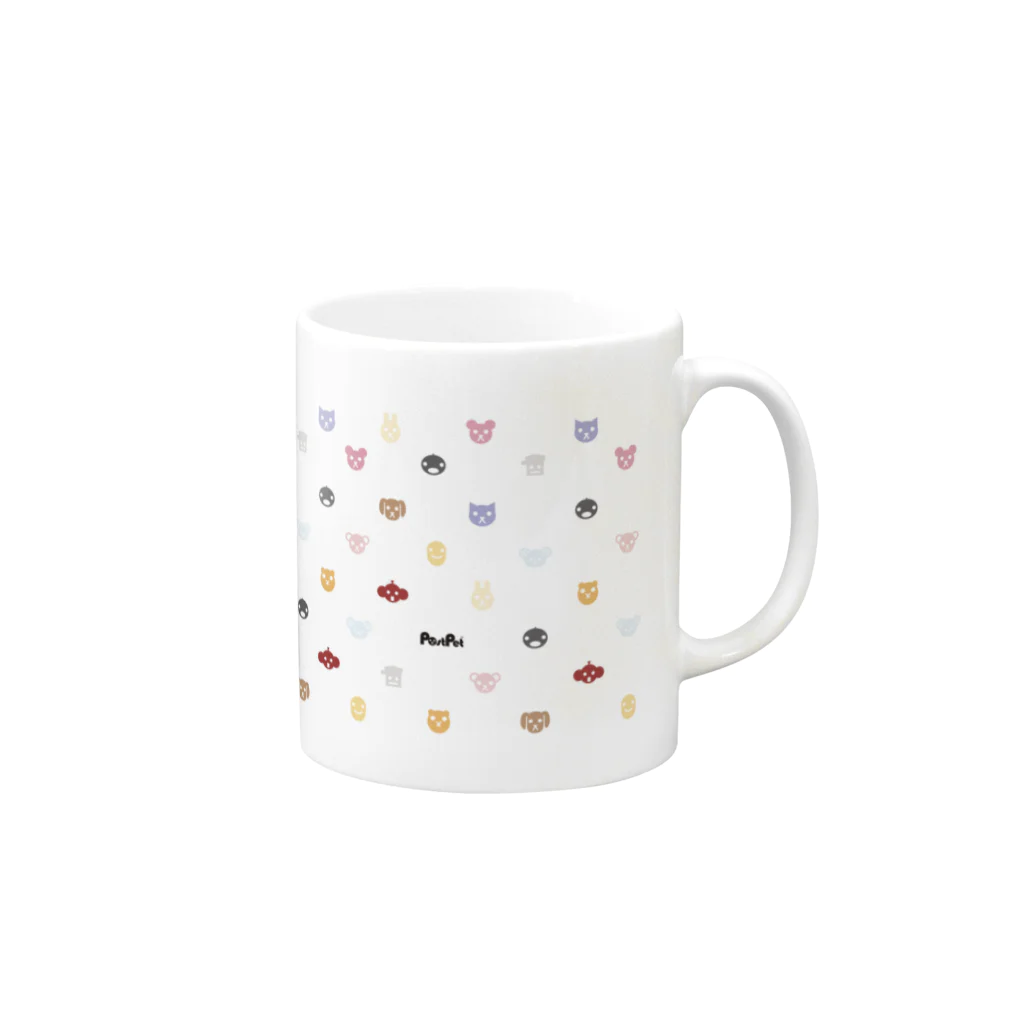 PostPet Official Shopのパステルあいこんず Mug :right side of the handle